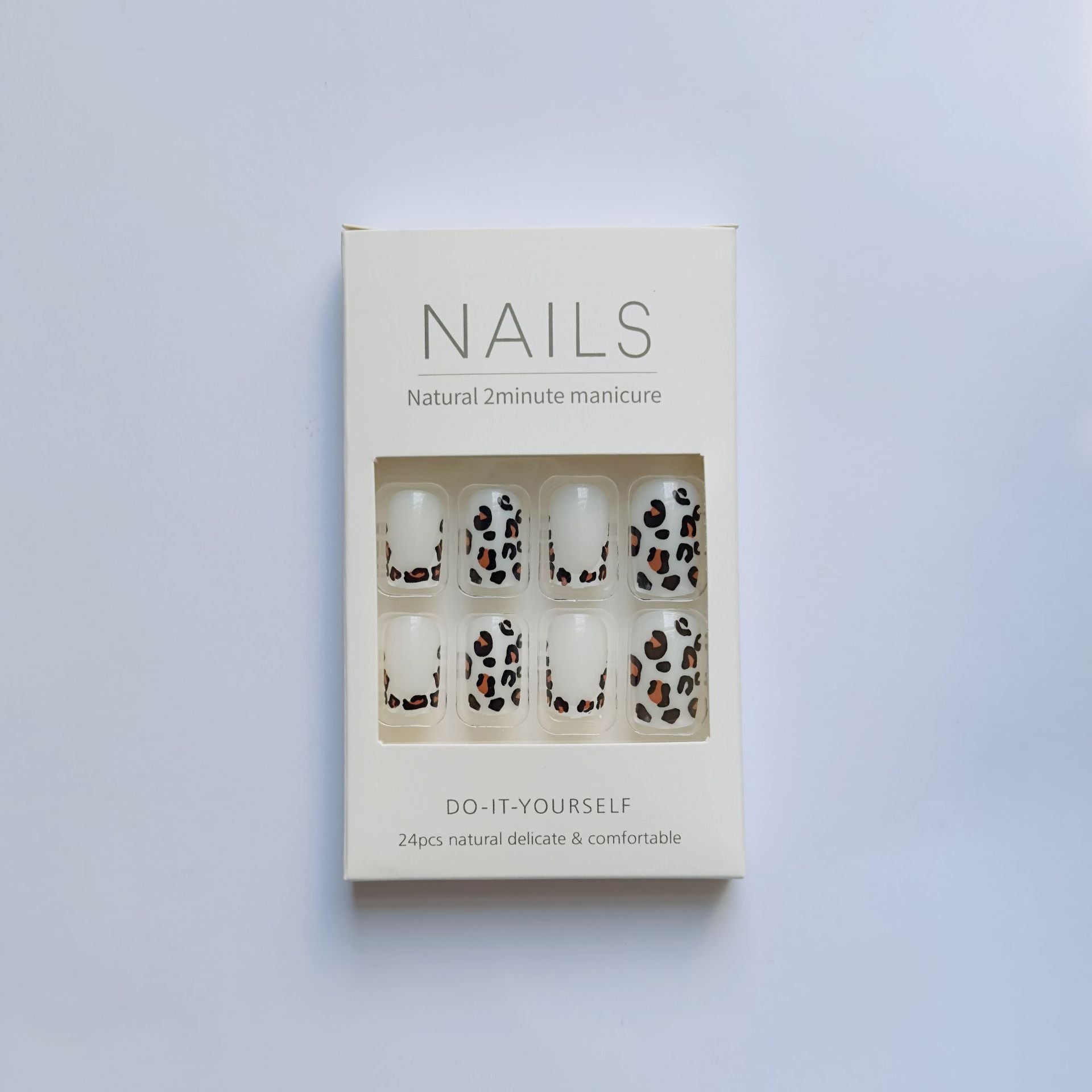 Leopard Print French Tip Press On Nails Wilderkind Sage & Shimmer Beauty