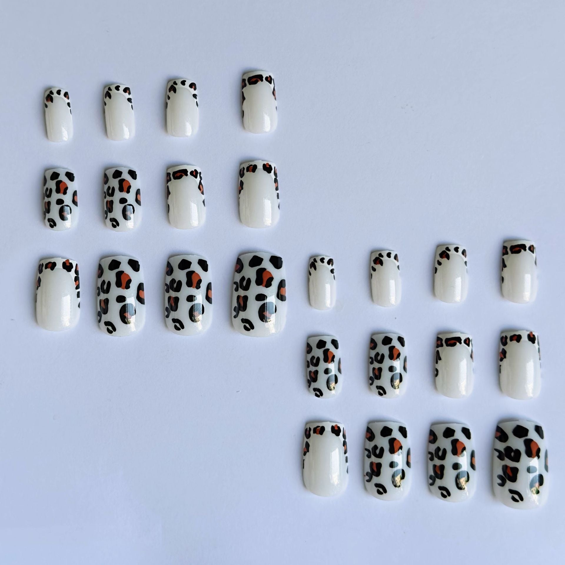 Leopard Print French Tip Press On Nails Wilderkind Sage & Shimmer Beauty